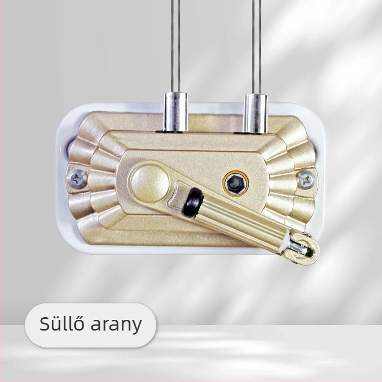 Ruhaszárító dupla rúddal, kézi hajtóorsó, alumíniumötvözet, beltéri emelő