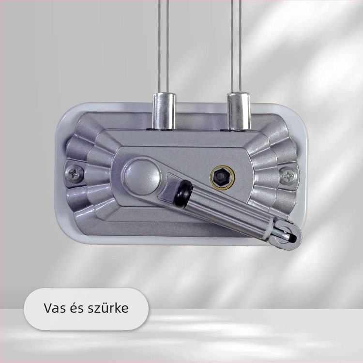 Ruhaszárító dupla rúddal, kézi hajtóorsó, alumíniumötvözet, beltéri emelő