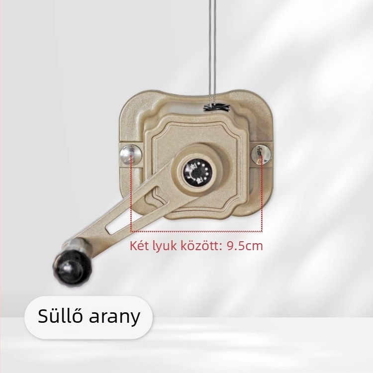 Ruhaszárító dupla rúddal, kézi hajtóorsó, alumíniumötvözet, beltéri emelő