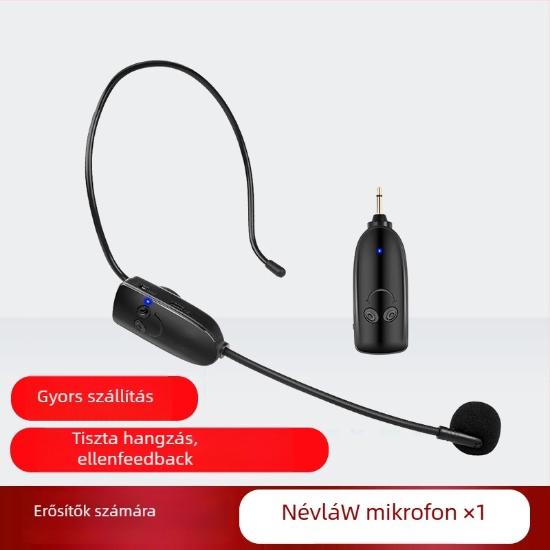 SBM200 Fejre szerelt vezeték nélküli mikrofon, állítható irányítással, Bluetooth 2.0, SNR ≥70 dB, beépített akkumulátor nélkül, konferenciákhoz