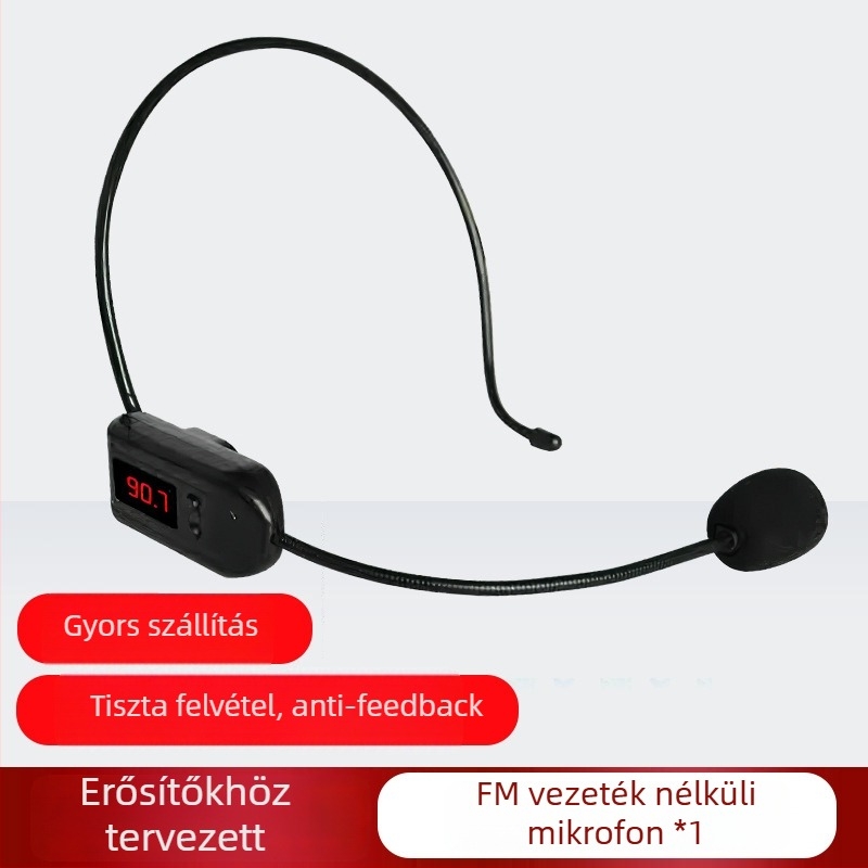 SBM200 Fejre szerelt vezeték nélküli mikrofon, állítható irányítással, Bluetooth 2.0, SNR ≥70 dB, beépített akkumulátor nélkül, konferenciákhoz