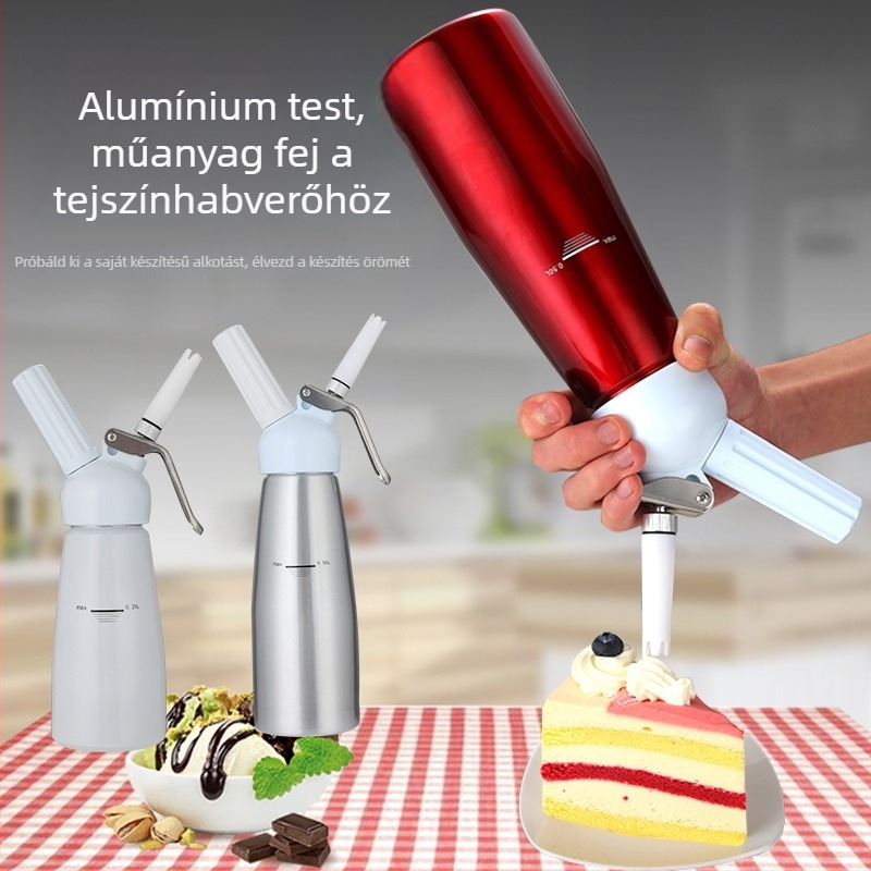 Lanrun Krémhabosító Díszítő Pisztoly — alumínium/plasztik test, fej/duza/zacskó, Modern Minimalista Stílus