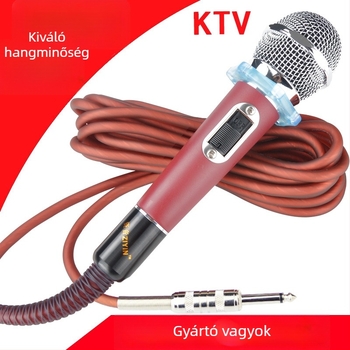 Sound 602 vezetékes mikrofon KTV-hez és otthoni használatra, dinamikus mikrofon mozgó tekercses, frekvenciaválasz 40 Hz–20 kHz, SNR ≥95 dB