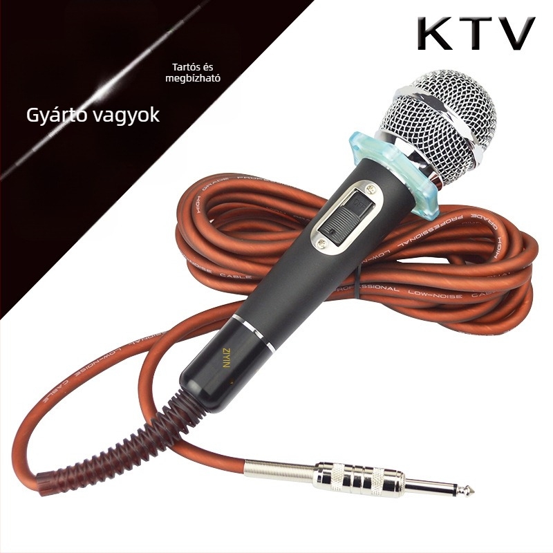 Sound 602 vezetékes mikrofon KTV-hez és otthoni használatra, dinamikus mikrofon mozgó tekercses, frekvenciaválasz 40 Hz–20 kHz, SNR ≥95 dB