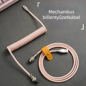 Bitmeite HX3011 repülőcsatlakozó USB adatkábellal bővítés mechanikus billentyűzethez, Type-C vonal, 1,5 m, ötvözet vezeték