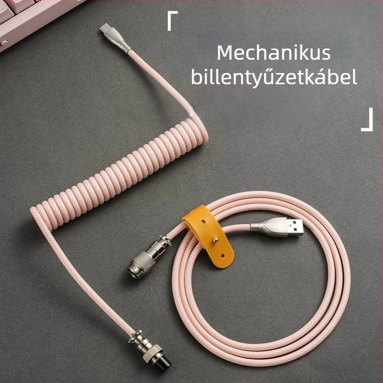 Bitmeite HX3011 repülőcsatlakozó USB adatkábellal bővítés mechanikus billentyűzethez, Type-C vonal, 1,5 m, ötvözet vezeték