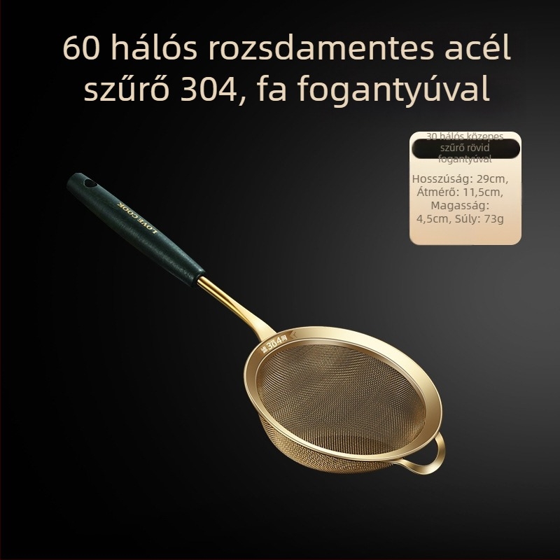 304 rozsdamentes acél konyhai szita – csúszásmentes, egyedi logó, testreszabás elérhető, könnyű luxus stílus