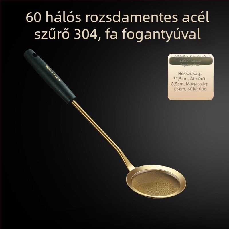 304 rozsdamentes acél konyhai szita – csúszásmentes, egyedi logó, testreszabás elérhető, könnyű luxus stílus