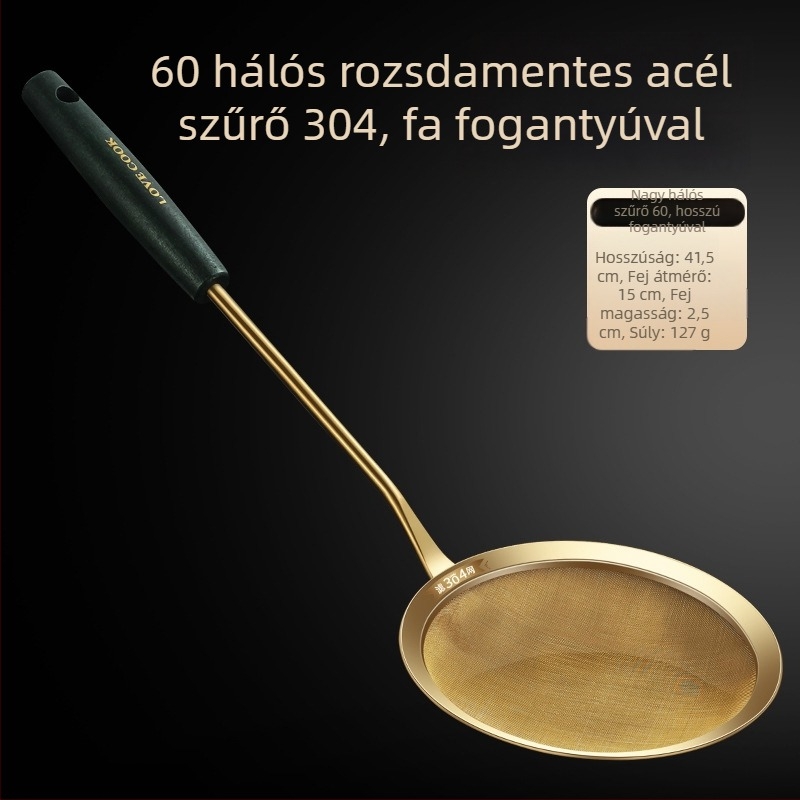 304 rozsdamentes acél konyhai szita – csúszásmentes, egyedi logó, testreszabás elérhető, könnyű luxus stílus