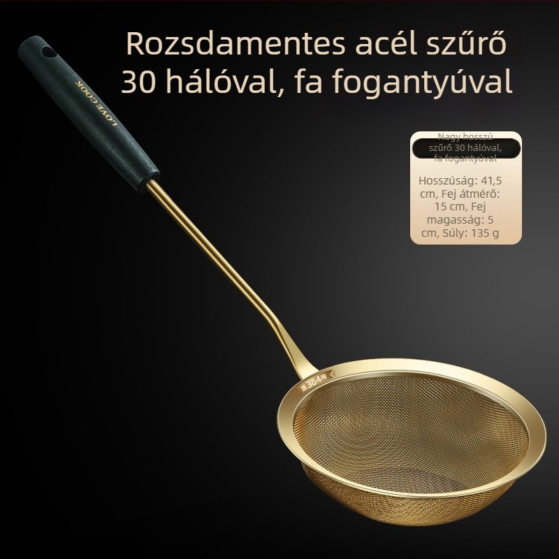 304 rozsdamentes acél konyhai szita – csúszásmentes, egyedi logó, testreszabás elérhető, könnyű luxus stílus