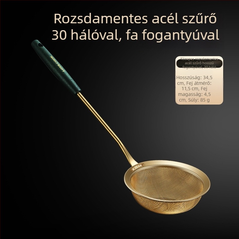 304 rozsdamentes acél konyhai szita – csúszásmentes, egyedi logó, testreszabás elérhető, könnyű luxus stílus