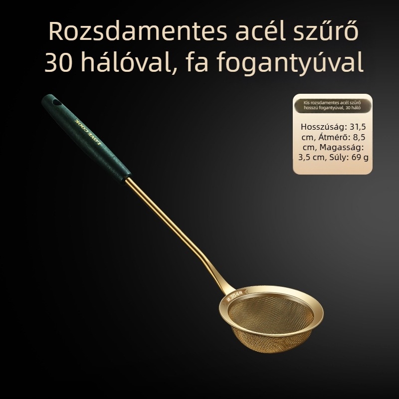 304 rozsdamentes acél konyhai szita – csúszásmentes, egyedi logó, testreszabás elérhető, könnyű luxus stílus