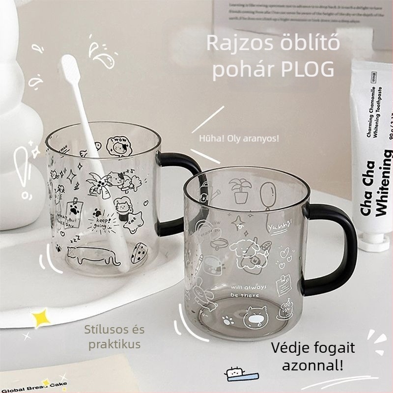 Szájöblítő és fogkefét tartó pohár, műanyag (Márka: Unique; Anyag: Műanyag; Importált: Nem)