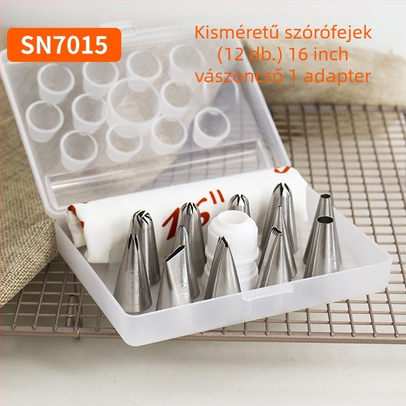 Sanneng SN7011 80 darabos díszítőcsúcs készlet, 304 rozsdamentes acélból, professzionális torta- és süti dekoráláshoz