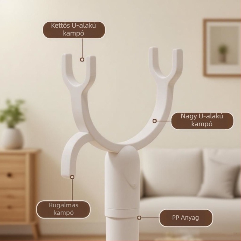 Műanyag ruhaszárító rúd erkélyre, leválasztható és moduláris, modern minimalista stílus