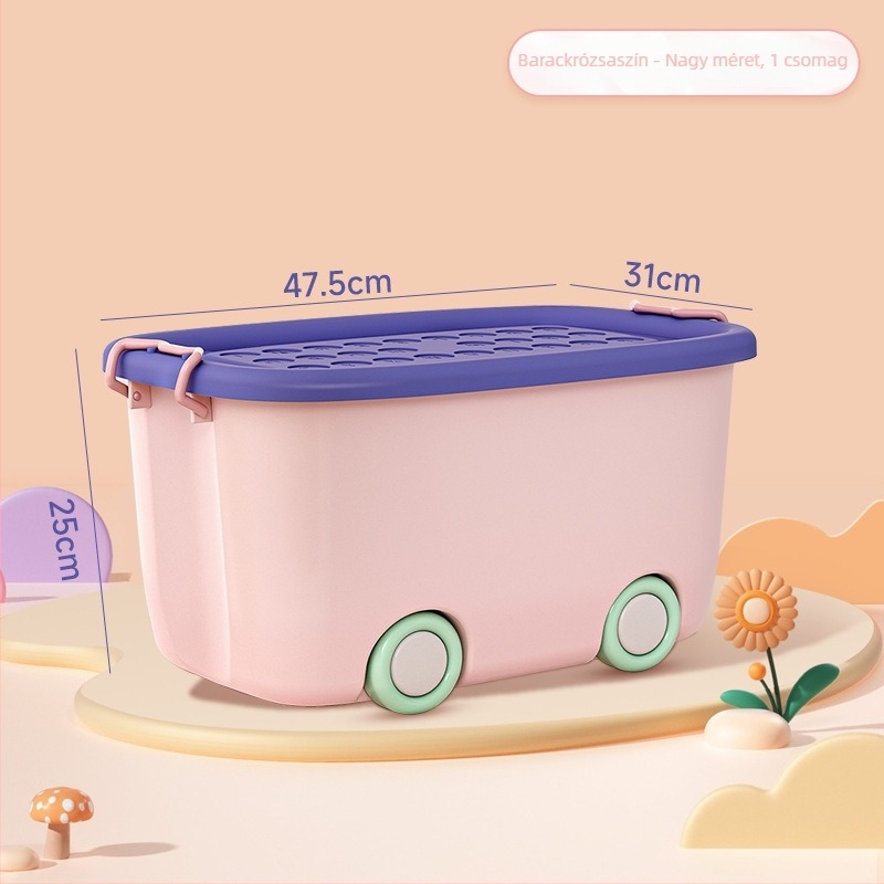 Gyermekjáték tároló doboz – modern minimalista design, kapacitás legfeljebb 5 L, kerekek nélkül, kézzel nem vihető, ideális a játékok, snackek, ruhák, építőelemek és könyvek rendezésére