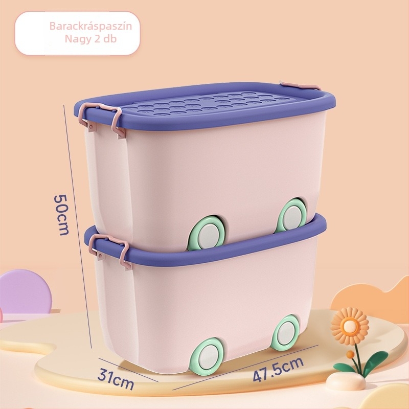 Gyermekjáték tároló doboz – modern minimalista design, kapacitás legfeljebb 5 L, kerekek nélkül, kézzel nem vihető, ideális a játékok, snackek, ruhák, építőelemek és könyvek rendezésére
