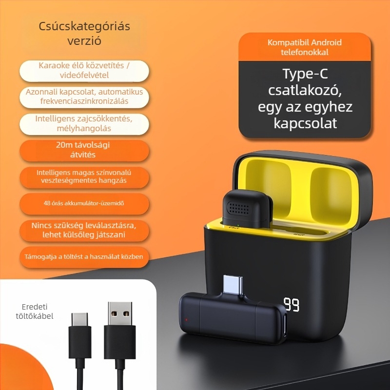 E30 Lavalier mikrofon mobiltelefonhoz – gyerek típusú mikrofon, mozgó tekercs, SNR ≥70 dB