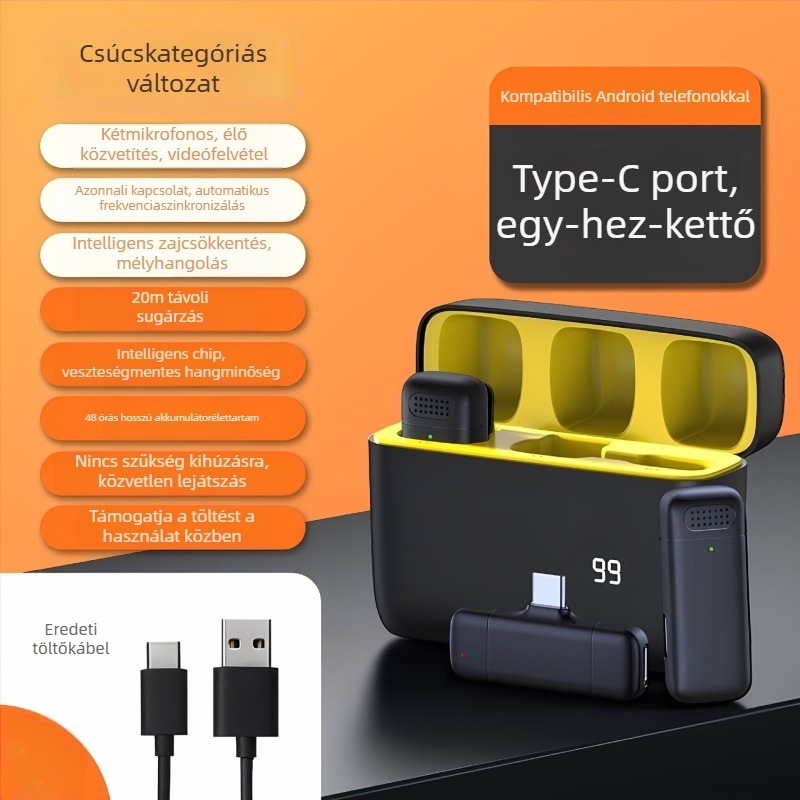 E30 Lavalier mikrofon mobiltelefonhoz – gyerek típusú mikrofon, mozgó tekercs, SNR ≥70 dB