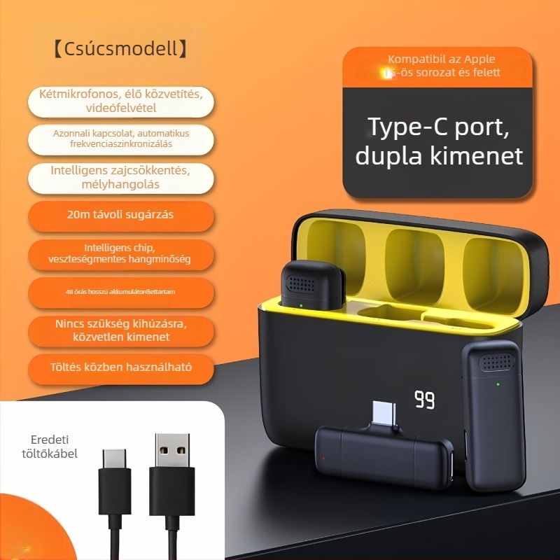 E30 Lavalier mikrofon mobiltelefonhoz – gyerek típusú mikrofon, mozgó tekercs, SNR ≥70 dB