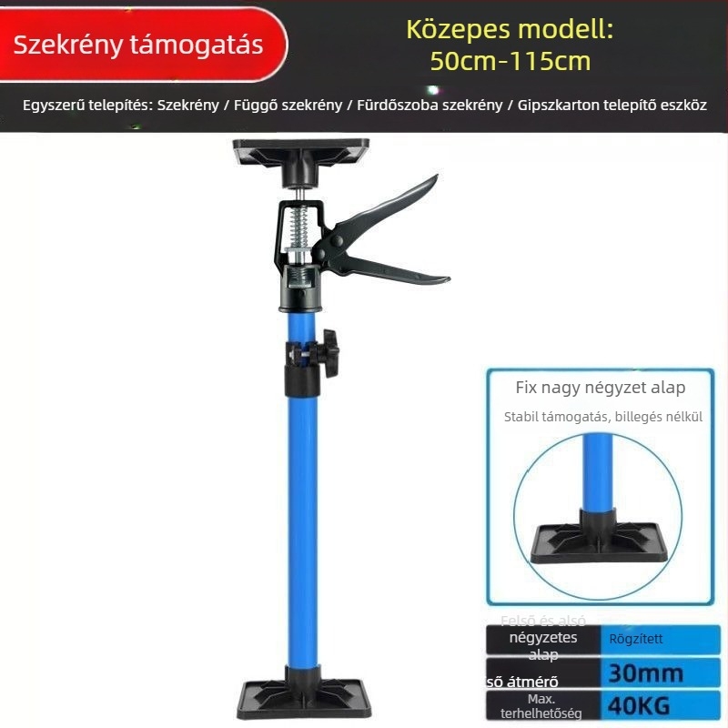 Függőleges szekrényhez tervezett projektor-emelő tartó, állítható teleszkópos támasz gipszkartonhoz