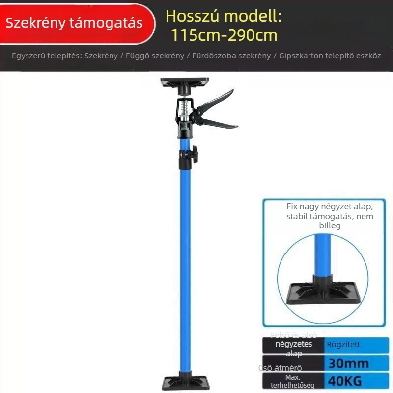 Függőleges szekrényhez tervezett projektor-emelő tartó, állítható teleszkópos támasz gipszkartonhoz