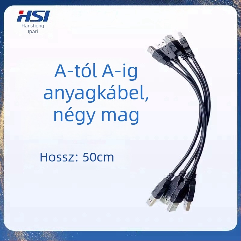 C–C nyolcszálú kábel, USB-A– USB-C tesztkábel, kompatibil Hansheng GTI60XX gyorstöltő teszterhez