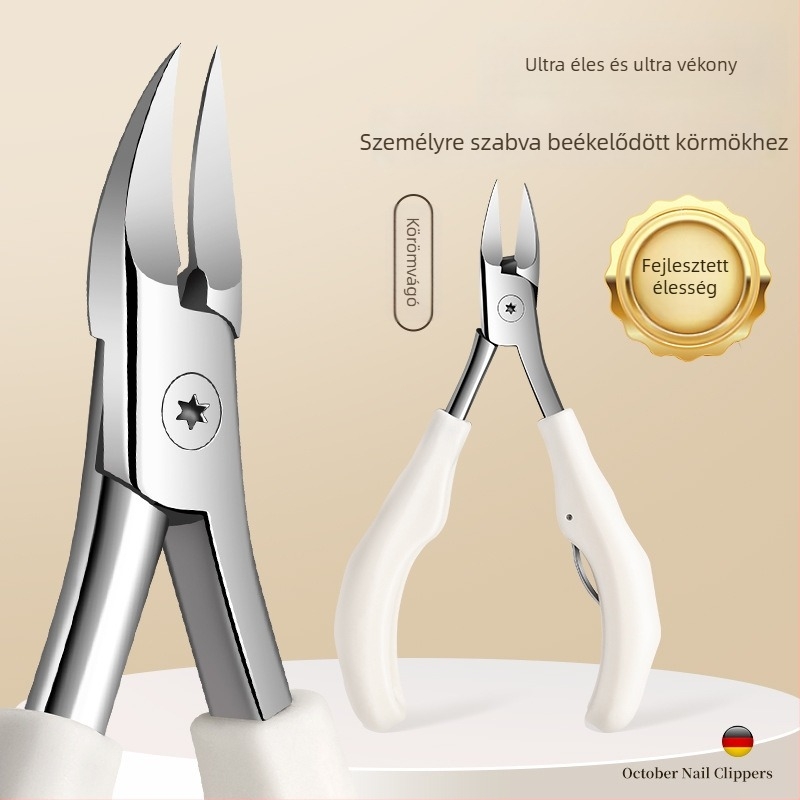 Benőtt körmökre tervezett körömápoló készlet — körömárokhoz illeszkedő csipesz, rozsdamentes acél, hordozható pedikűr eszköz