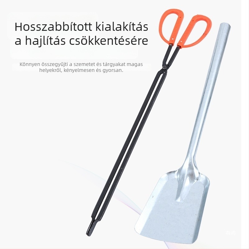 Xiangsu szénkályha szerszámkészlet — tűkampó, tűfogó, szénlapát, grillszén klipek; négyzetes alakú, univerzális stílus