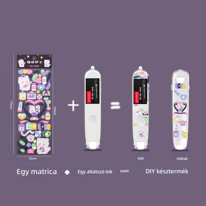 Alpha Egg D1 szótár tolltartó, TPU anyag, karcolódásmentes puha héj, testreszabható feldolgozás, születésnapi ajándék