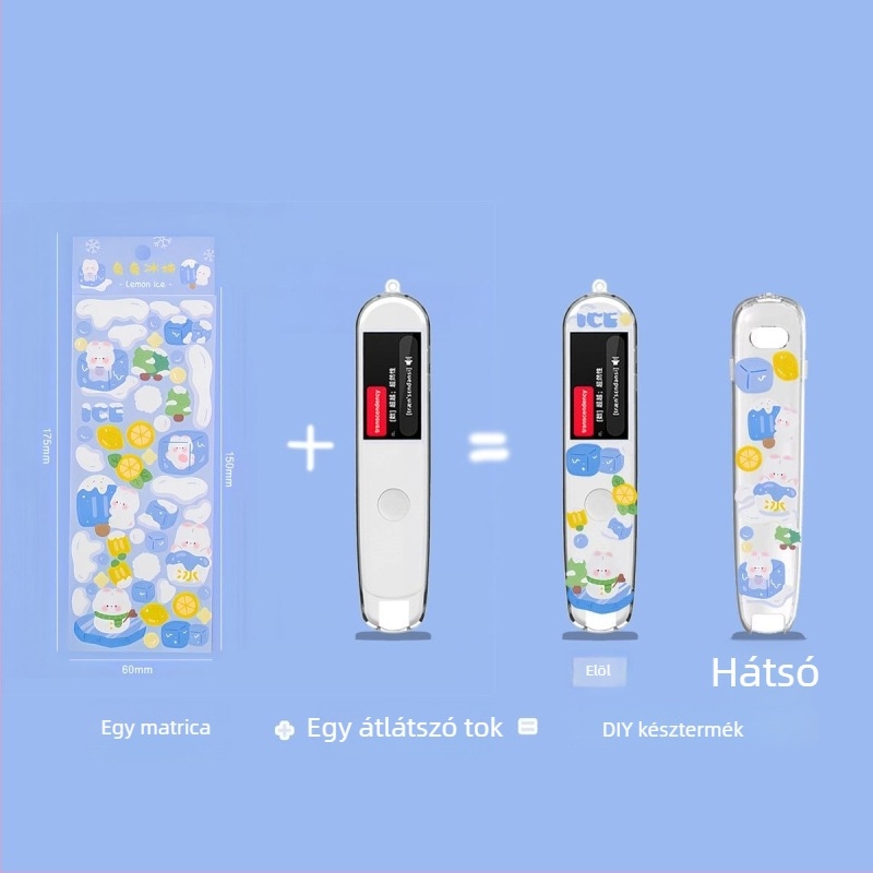 Alpha Egg D1 szótár tolltartó, TPU anyag, karcolódásmentes puha héj, testreszabható feldolgozás, születésnapi ajándék