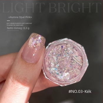 Opálpor körömdíszítéshez – kiegészítők álom aurora felhőhatással, ultra vékony velúr glitters szeletek a körmök díszítéséhez