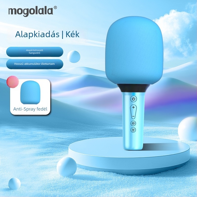 Gyerekeknek készült mikrofon és beépített hangszóró – mindent egyben otthoni karaokehoz, világító hatások és Bluetooth