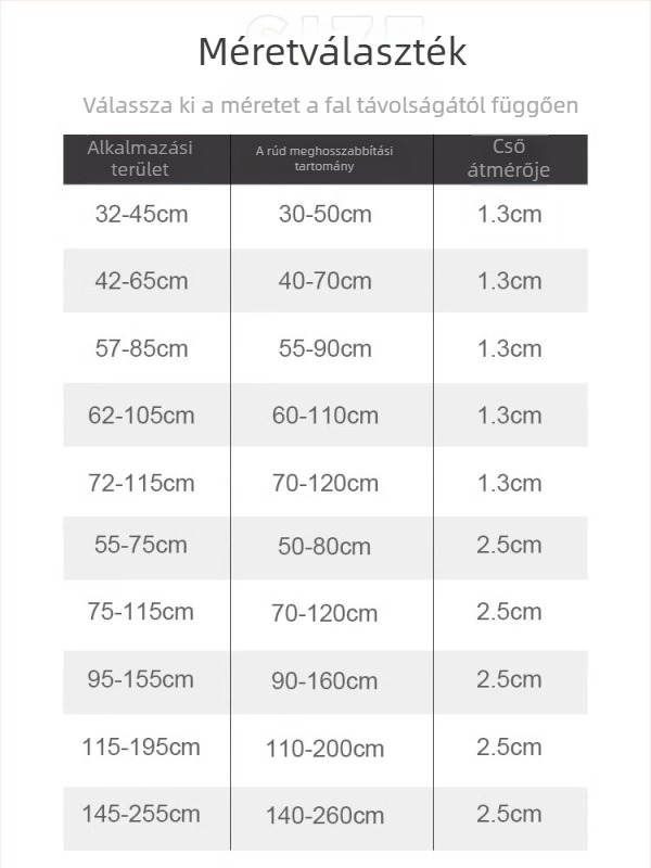 Teleszkópos függönyrú – fúrás nélküli felszerelés, mini kihúzható, zuhanyzókhoz és fürdőszobához, teherbíró