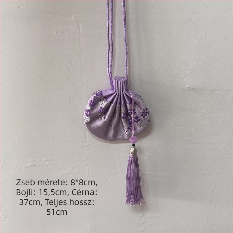 Hímzett koi bojtos medál ünnepi virágos díszítéshez