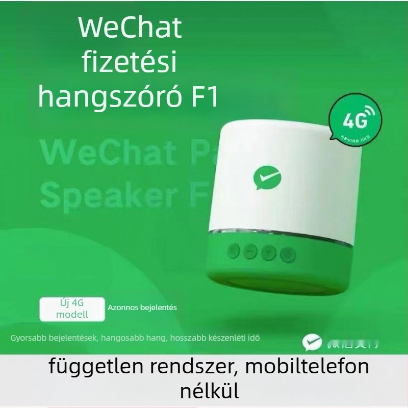 QR-kódos fizetési hangközvetítő eszköz, 3W hangszóróval, ABS házzal, IPX7 vízálló