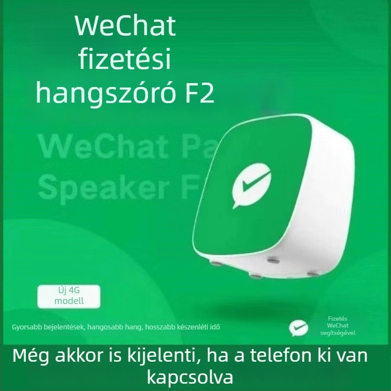 QR-kódos fizetési hangközvetítő eszköz, 3W hangszóróval, ABS házzal, IPX7 vízálló