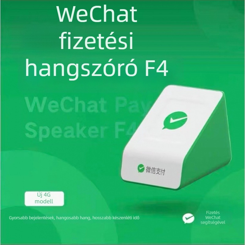 QR-kódos fizetési hangközvetítő eszköz, 3W hangszóróval, ABS házzal, IPX7 vízálló
