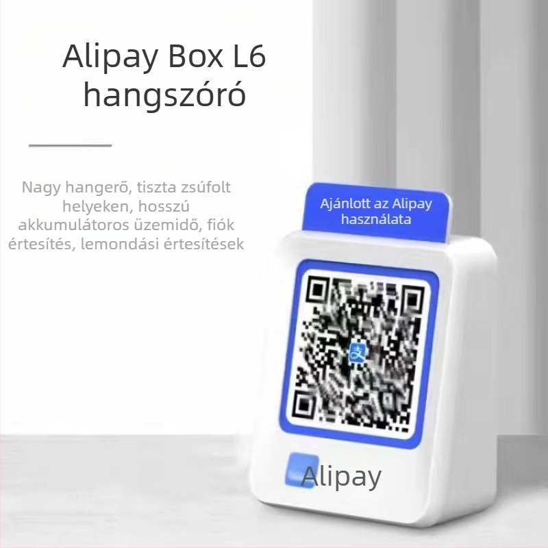 QR-kódos fizetési hangközvetítő eszköz, 3W hangszóróval, ABS házzal, IPX7 vízálló