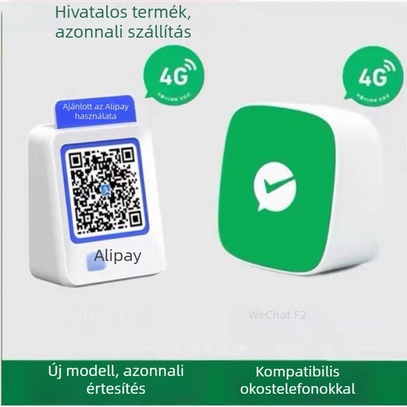 QR-kódos fizetési hangközvetítő eszköz, 3W hangszóróval, ABS házzal, IPX7 vízálló