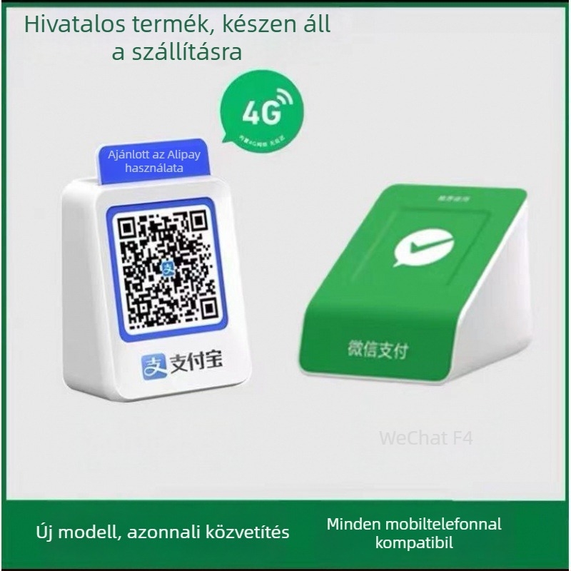QR-kódos fizetési hangközvetítő eszköz, 3W hangszóróval, ABS házzal, IPX7 vízálló