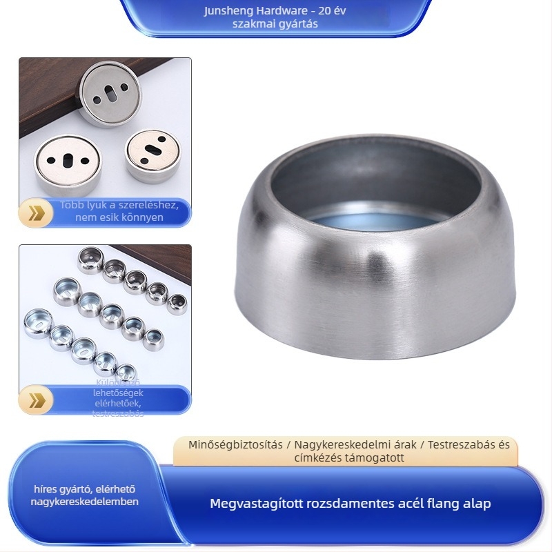 Rozsdamentes acél flanx alap sorozat – modell: rozsdamentes acél flanx alap • alkalmas ruhaszárítókra, törölközőtartóra és tárolópolcra • felület: polírozott/platinált