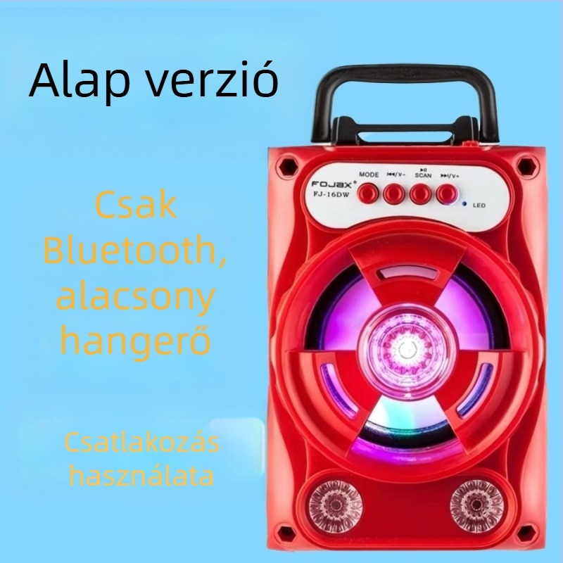 Karaoke Bluetooth hangszóró mikrofonnal, 8 000 dal, IPX7 vízálló, frekvencia-válasz 100 Hz–20 kHz, SNR ≥70 dB, akkumulátor nélkül, kültéri használatra