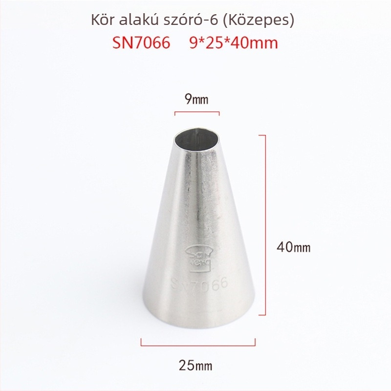 Sanneng rozsdamentes acél díszítő cső, kör alakú végződés, írásos mintázat macaronokhoz és süteményekhez SN7061/7062/7063