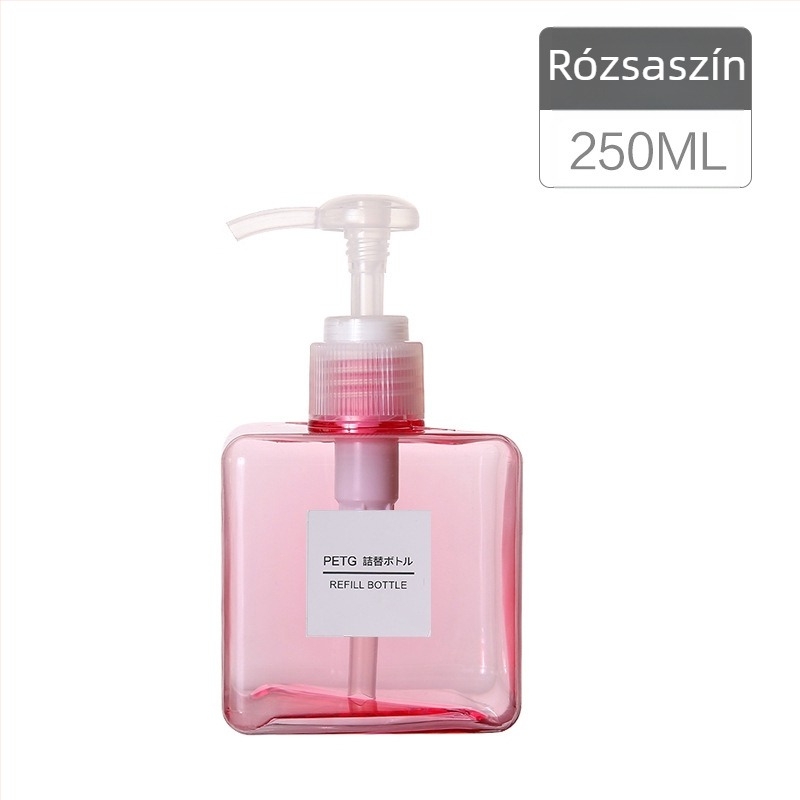 Utazási töltő üveg kozmetikumokhoz (sampon, tusfürdő, kézfertőtlenítő, lotion), PP anyag, egy darabos csomag, Cool Shun, logó nélküli
