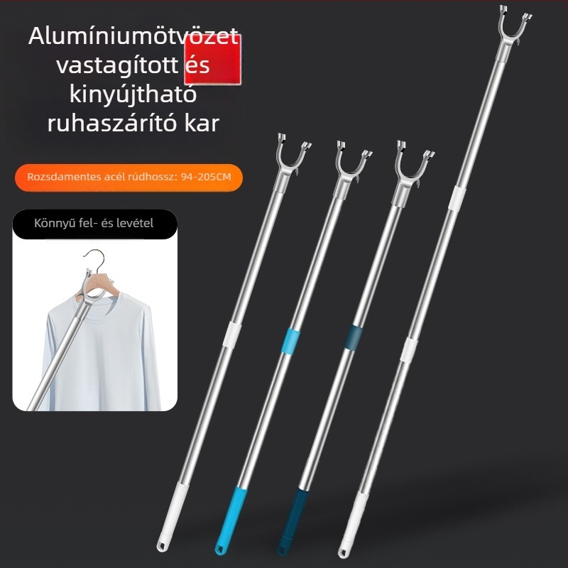 Tijiajing fém kihúzható ruhaszárító bot balkonos használatra, modern minimalista stílus