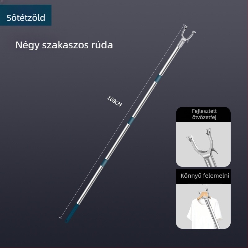 Tijiajing fém kihúzható ruhaszárító bot balkonos használatra, modern minimalista stílus