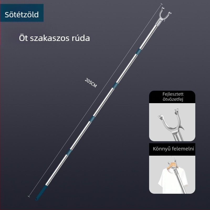 Tijiajing fém kihúzható ruhaszárító bot balkonos használatra, modern minimalista stílus