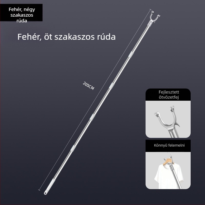 Tijiajing fém kihúzható ruhaszárító bot balkonos használatra, modern minimalista stílus