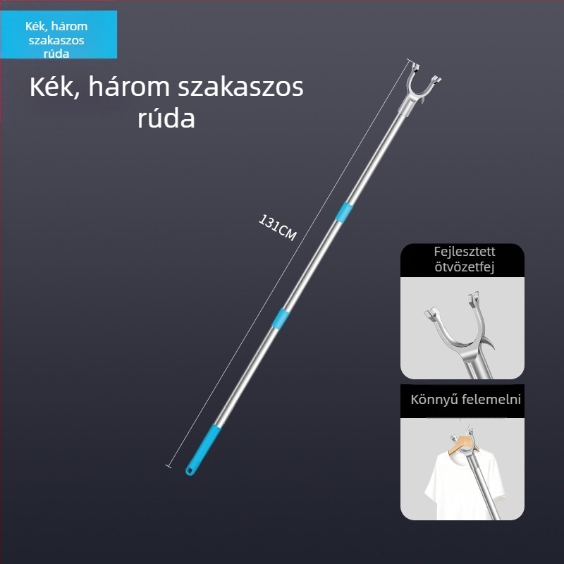 Tijiajing fém kihúzható ruhaszárító bot balkonos használatra, modern minimalista stílus